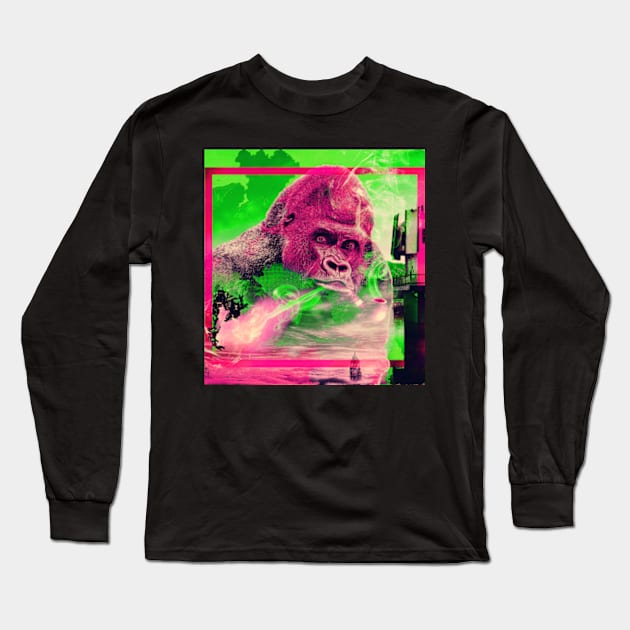 Gorilla 21 smoking Long Sleeve T-Shirt by Frajtgorski